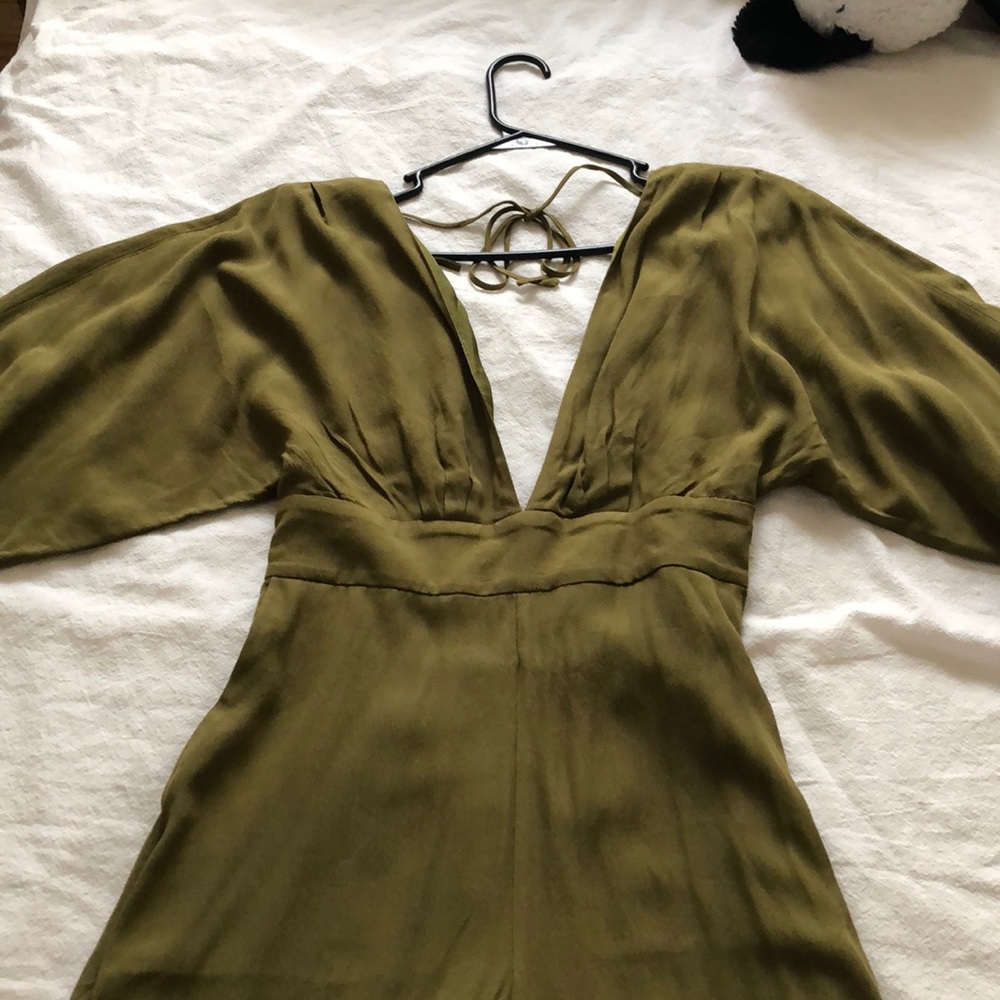 & other stories olive green jumpsuit
